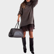 Women's Solid Knit Sweater Set