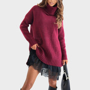 Women's Solid Knit Sweater Set