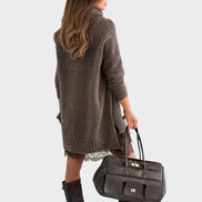 Women's Solid Knit Sweater Set