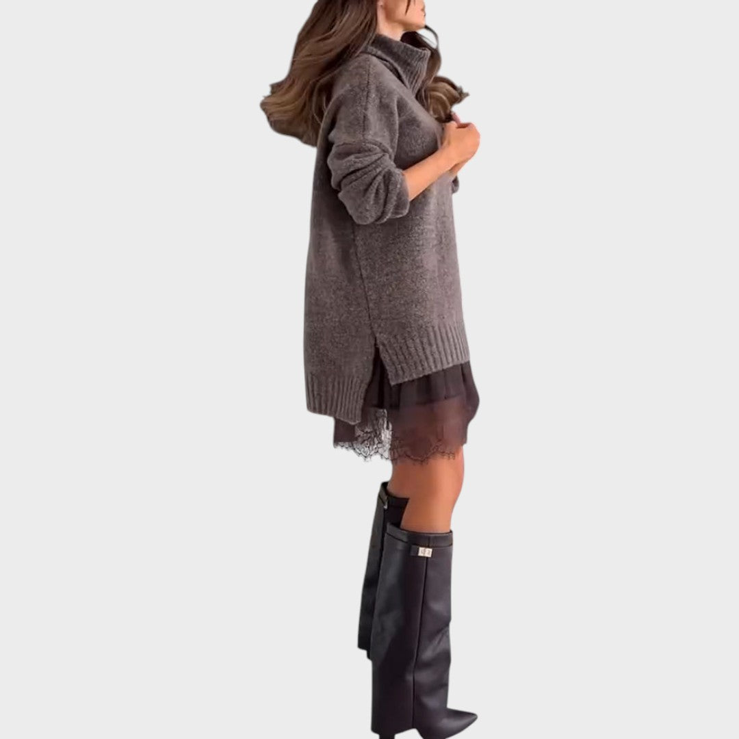 Women's Solid Knit Sweater Set