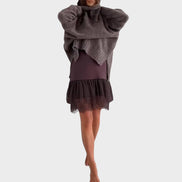 Women's Solid Knit Sweater Set