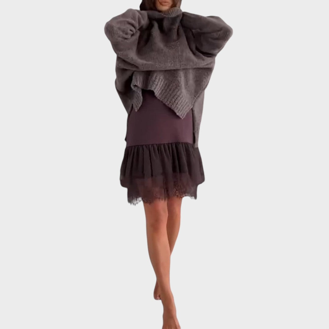 Women's Solid Knit Sweater Set