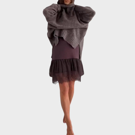 Women's Solid Knit Sweater Set