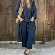 Women's Solid Jersey Two-Piece Set