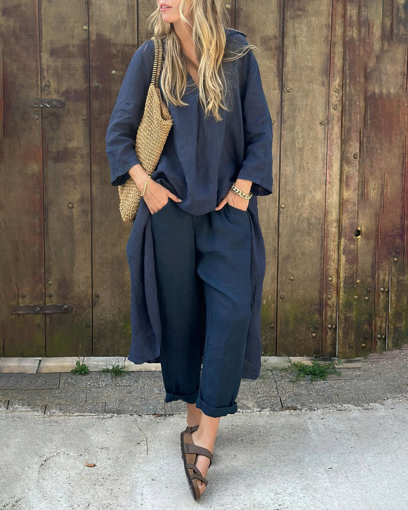 Women's Solid Jersey Two-Piece Set