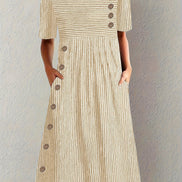 Women's Striped Cotton Summer Dress