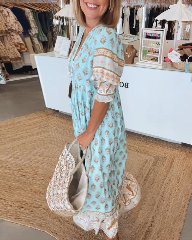 Women's Floral V-Neck Dress