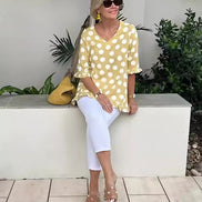 Women's Vintage Printed Cotton Top