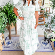 Women's Toile Cotton Maxi Dress