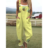 Women's Colourful Striped Cotton Overalls