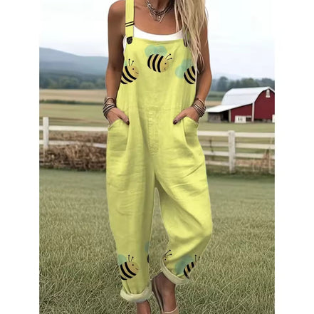 Women's Colourful Striped Cotton Overalls