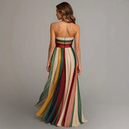 Women's Solid Satin Long Dress