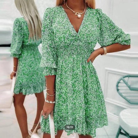 Women's Floral Crepe Dress