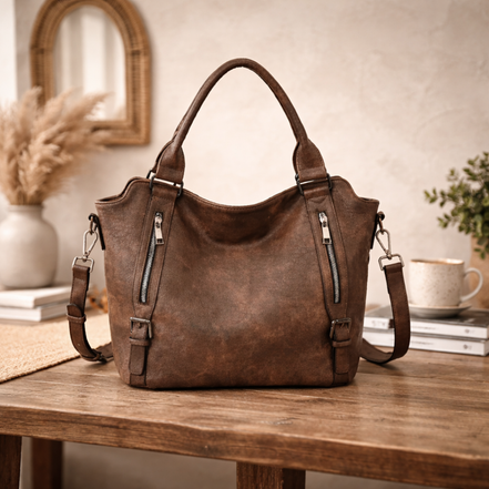 Women's Solid Leather Tote Bag
