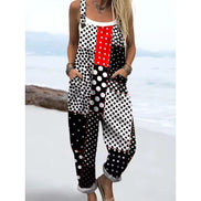Women's Colourful Striped Cotton Overalls