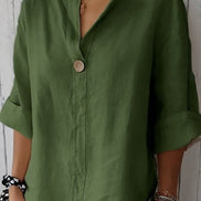Women's Solid Linen Relaxed Top