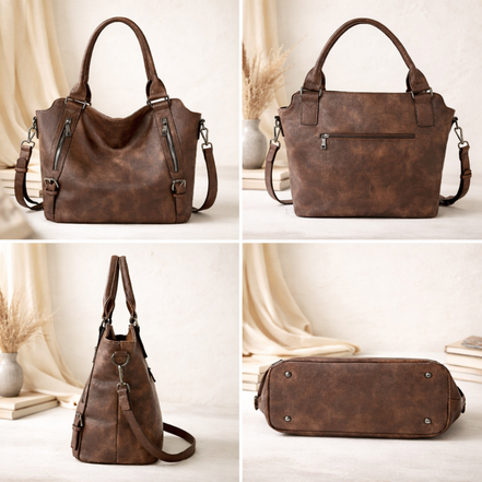 Women's Solid Leather Tote Bag