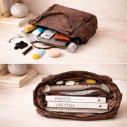 Women's Solid Leather Tote Bag
