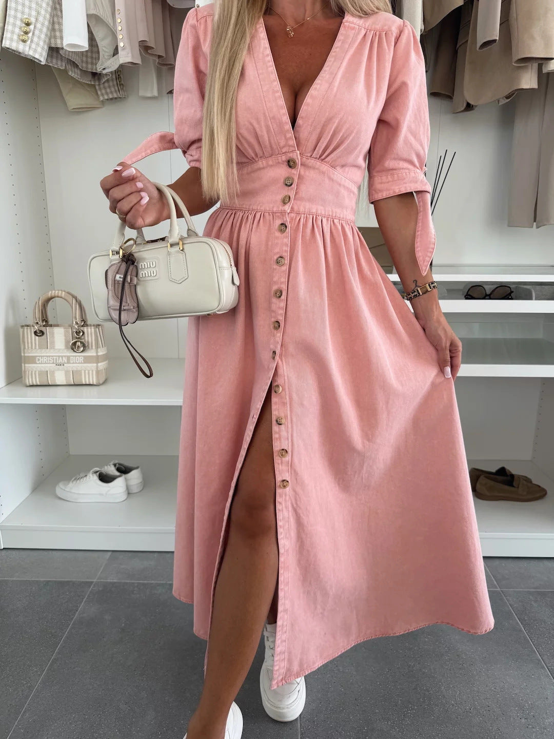 Women's Blue Denim Dress