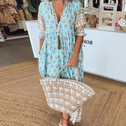 Women's Floral V-Neck Dress