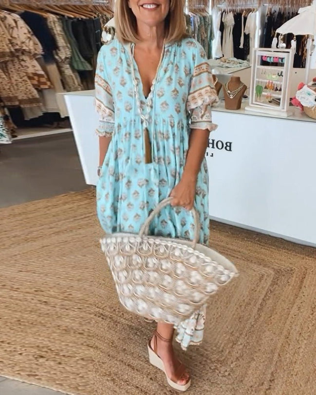 Women's Floral V-Neck Dress