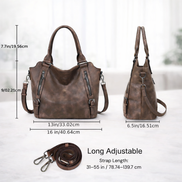 Women's Solid Leather Tote Bag