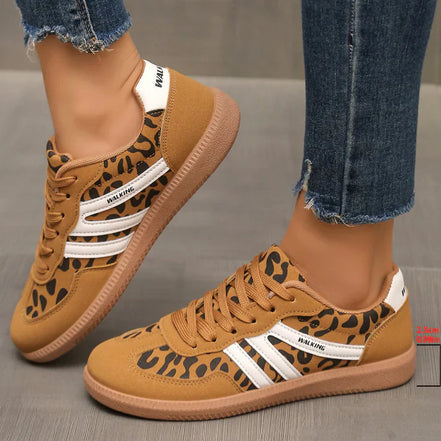 Women's Beige Fabric Sneakers