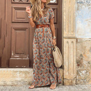 Women's Boho Cotton Maxi Dress