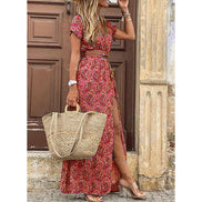 Women's Boho Cotton Maxi Dress