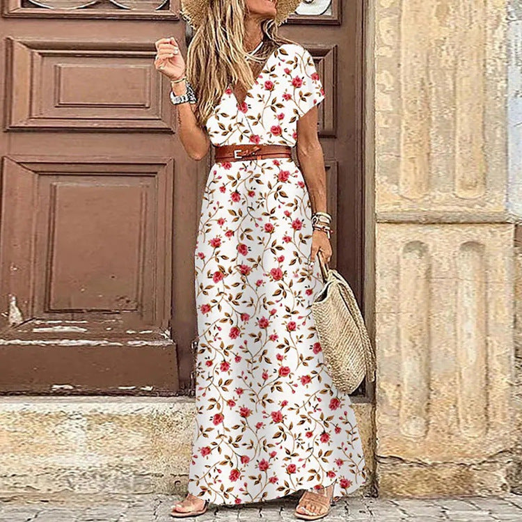 Women's Boho Cotton Maxi Dress
