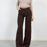 Women's Solid Wide-Leg Trousers