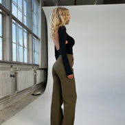 Women's Solid Wide-Leg Trousers