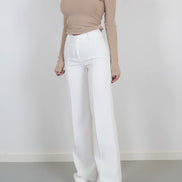 Women's Solid Wide-Leg Trousers