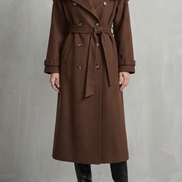 Women's Solid Wool Trench Coat