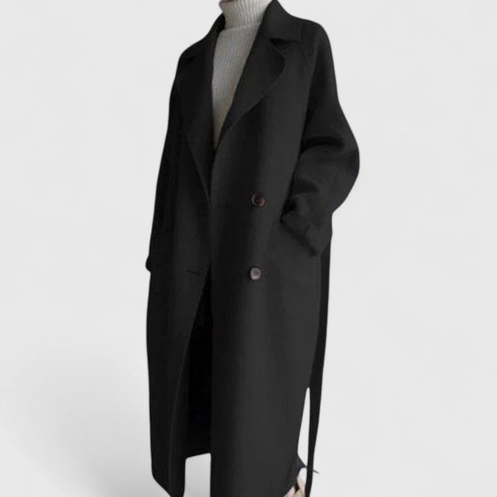 Women's Solid Wool Coat