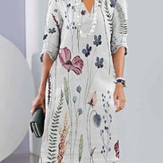 Women's Floral Layered Cotton Dress