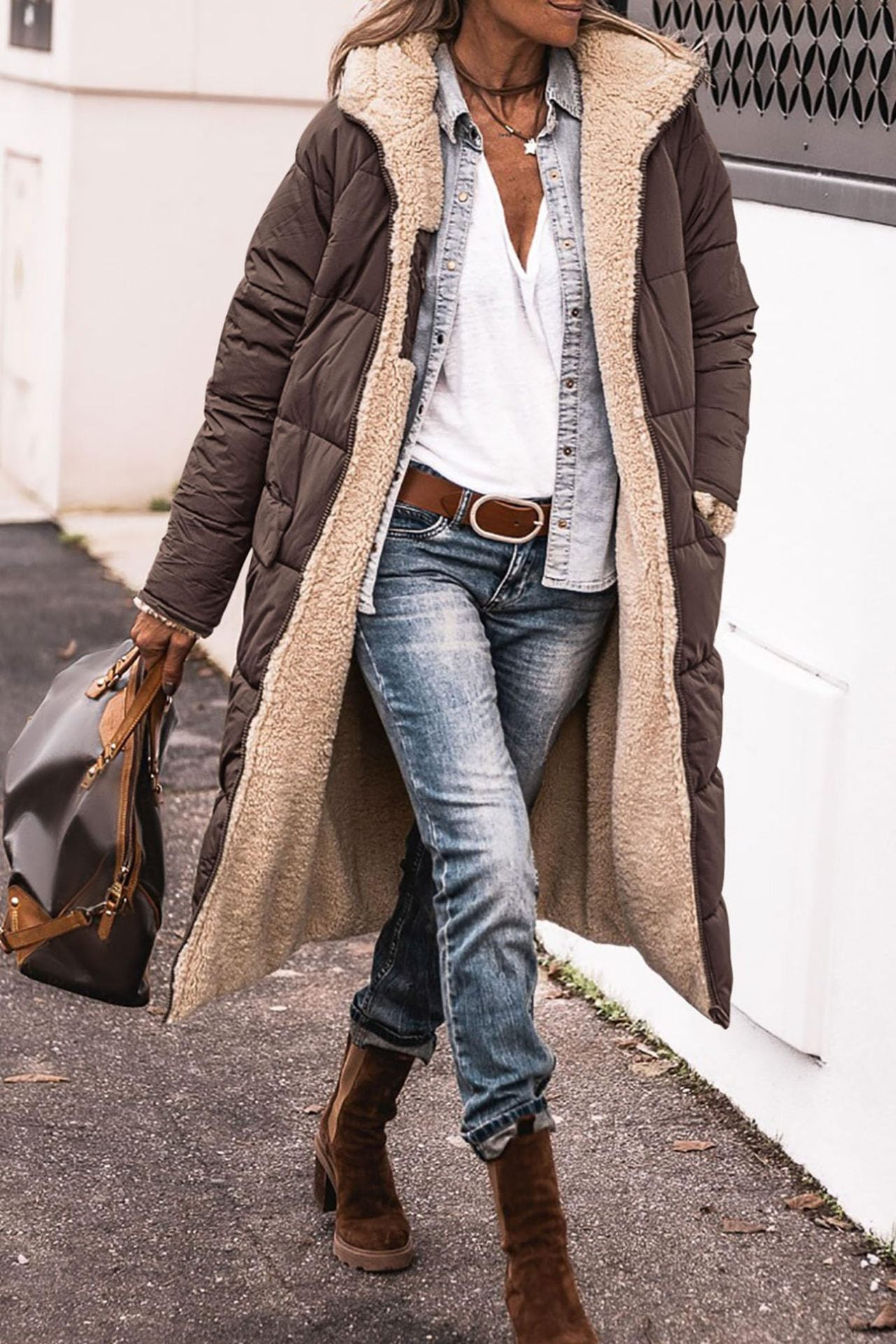 Women's Reversible Wool Coat