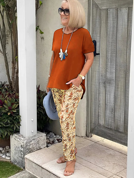 Women's Solid Lightweight Casual Set