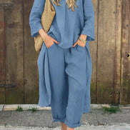 Women's Solid Jersey Two-Piece Set