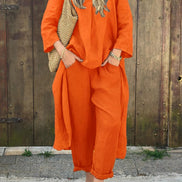 Women's Solid Jersey Two-Piece Set