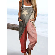 Women's Colourful Striped Cotton Overalls