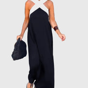 Women's Solid Chiffon Maxi Dress