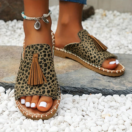 Women's Neutral Leather Sandals