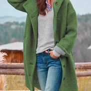 Women's Solid Wool Coat
