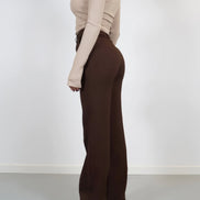 Women's Solid Wide-Leg Trousers