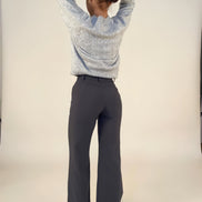Women's Solid Wide-Leg Trousers