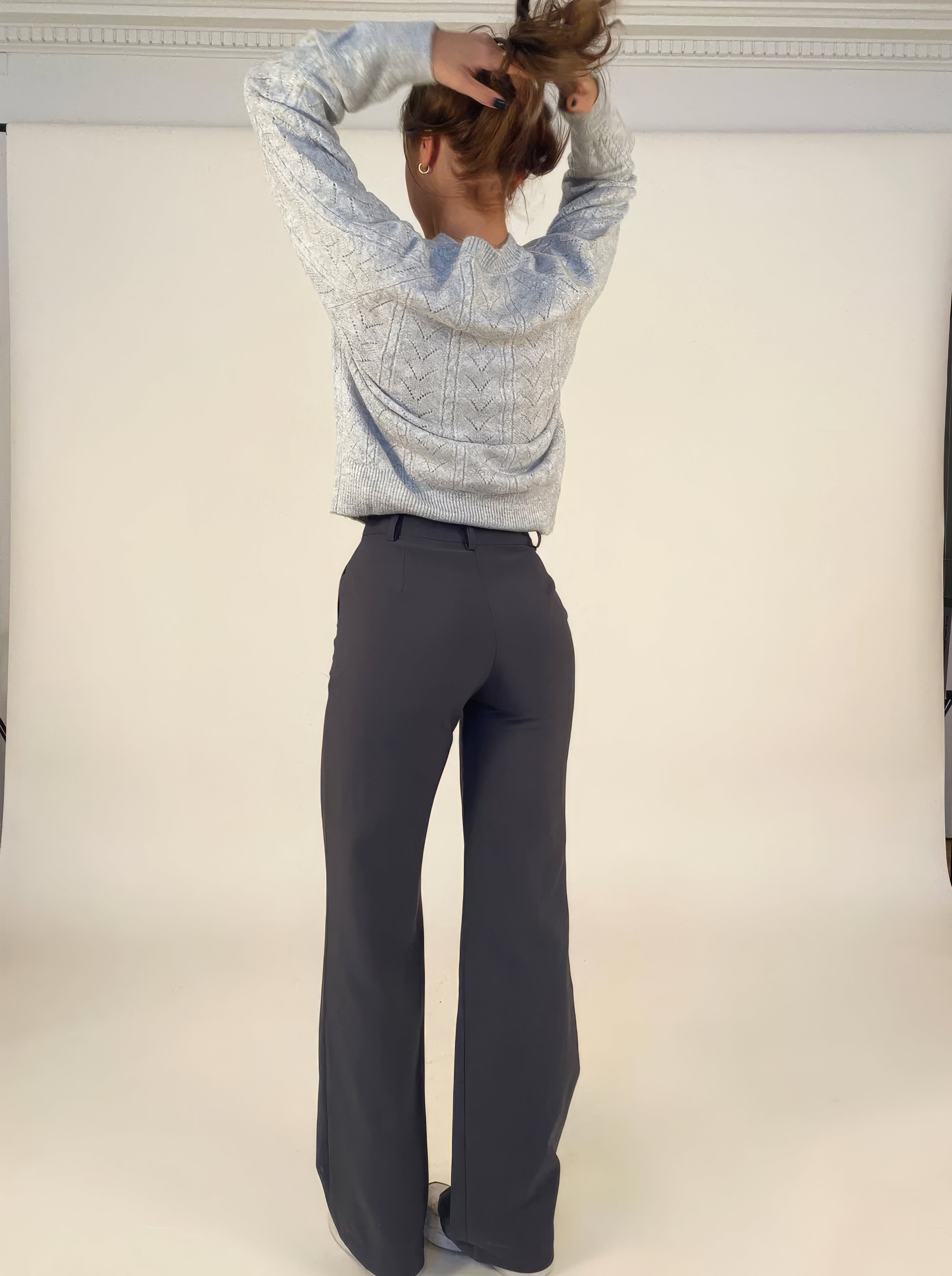 Women's Solid Wide-Leg Trousers