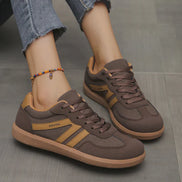Women's Beige Fabric Sneakers