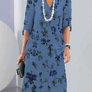 Women's Floral Layered Cotton Dress