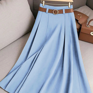 Women's Solid Cotton A-Line Skirt